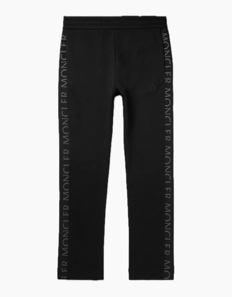 MONCLER TAPE LOGO SWEATPANTS BLACK