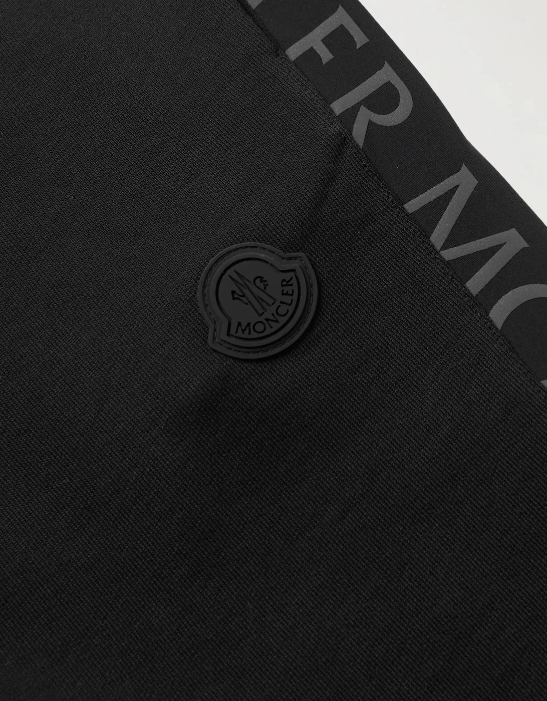MONCLER TAPE LOGO SWEATPANTS BLACK