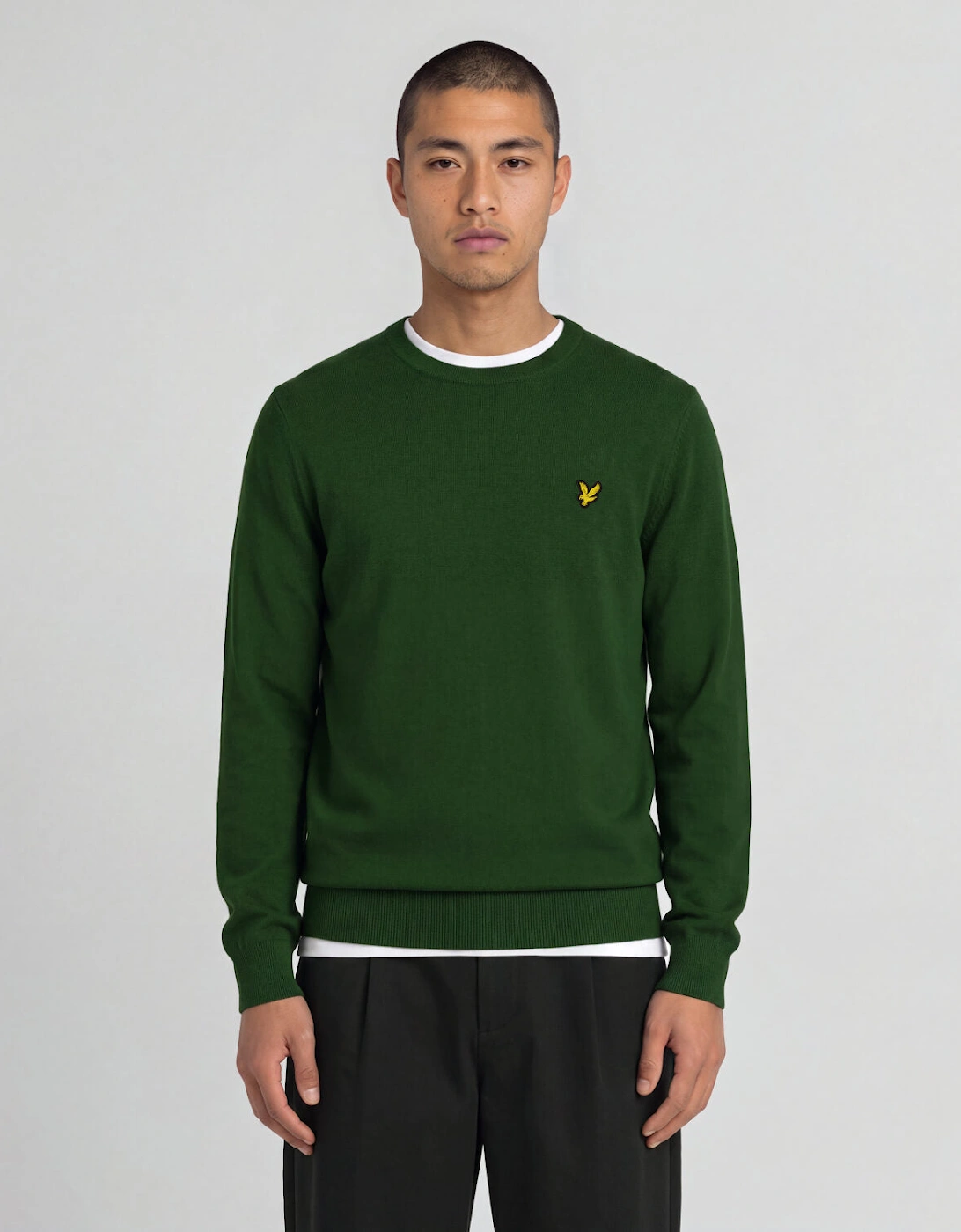 Lyle and Scott Cotton Merino Crew Neck Jumper in Men's Size Medium - Image 2