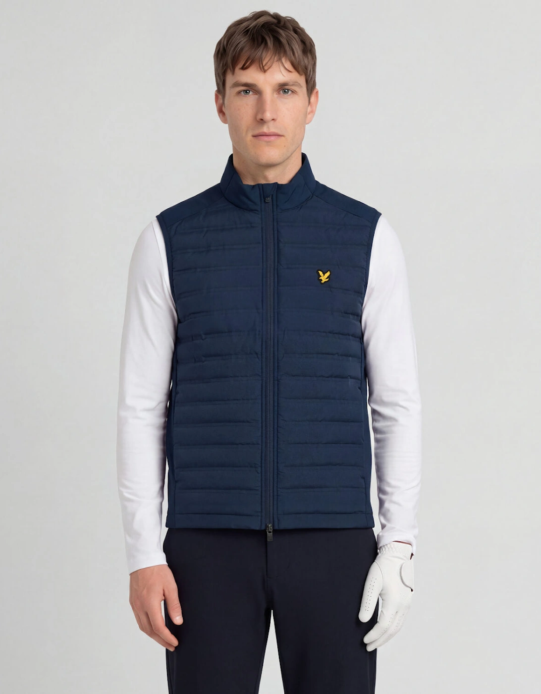 Lyle and Scott Hybrid Quilted Gilet in Men's Size Large - Image 3