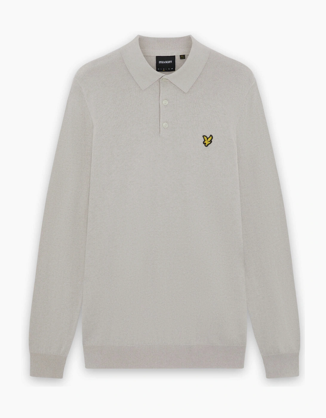 Merino Blend Long Sleeve Polo Shirt