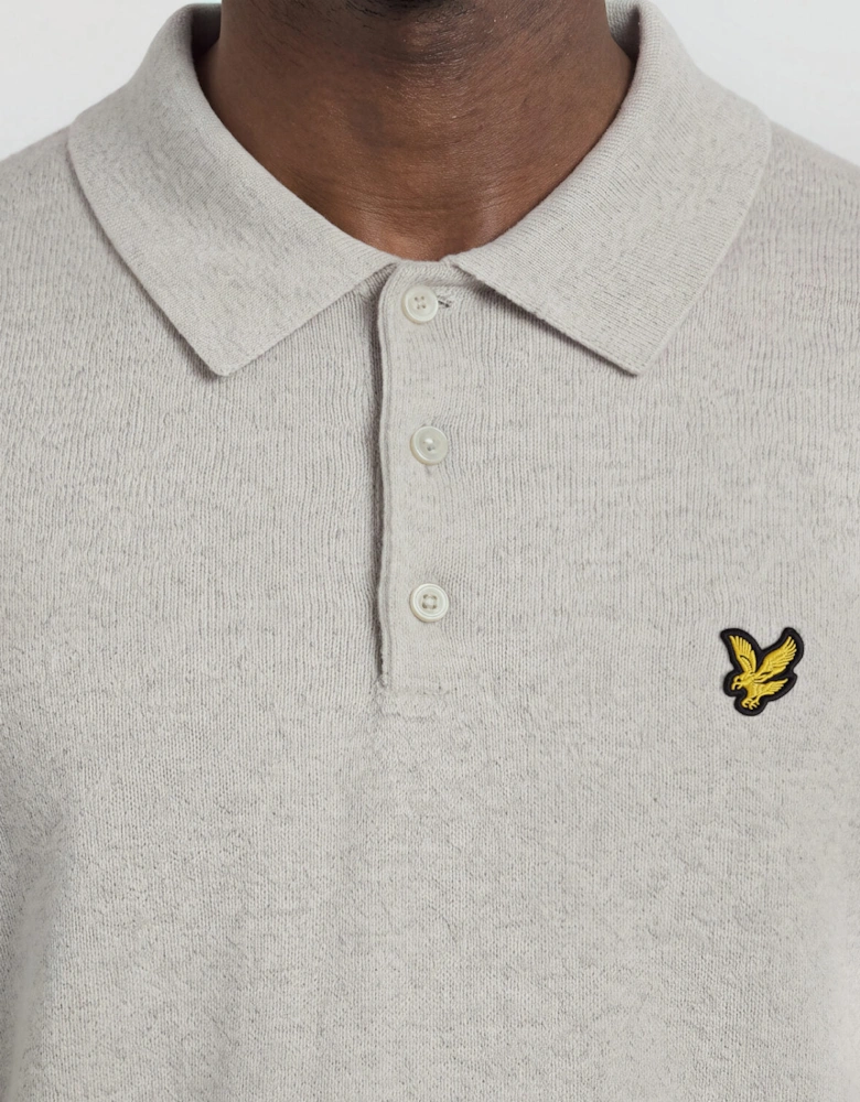 Merino Blend Long Sleeve Polo Shirt