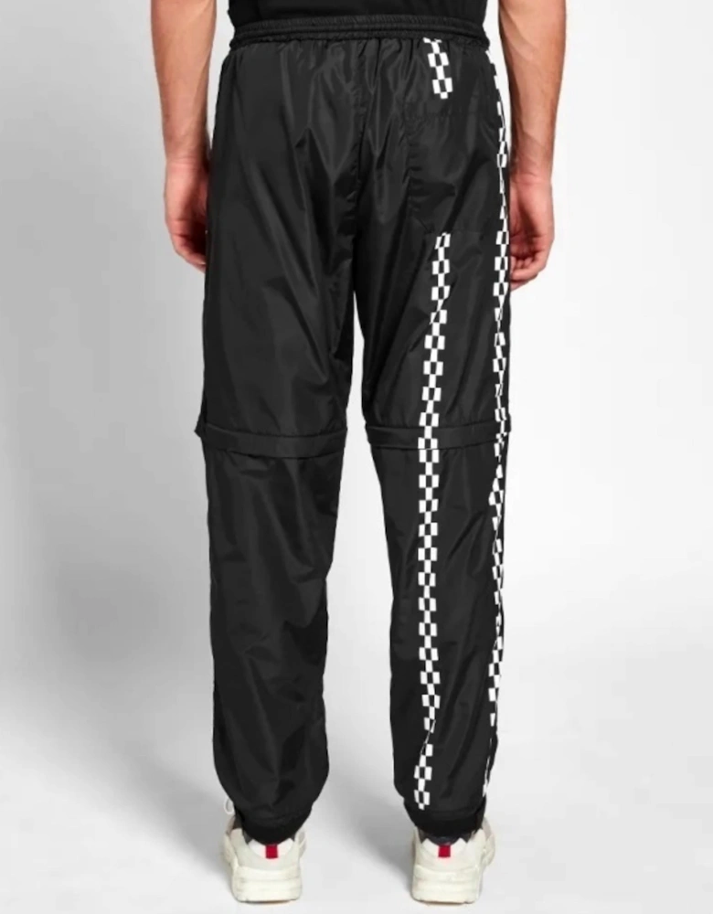 MONCLER FRAGMENT CHEQUERED NYLON TECH PANTS / SHORTS BLACK