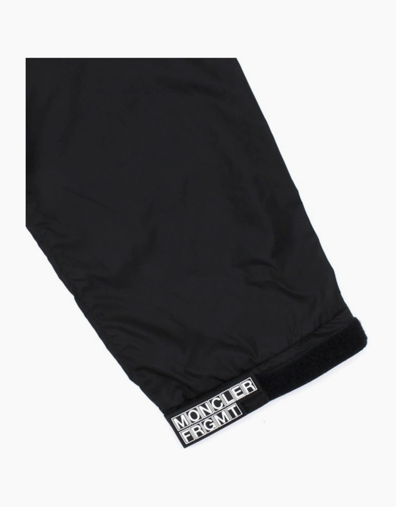 MONCLER FRAGMENT CHEQUERED NYLON TECH PANTS / SHORTS BLACK