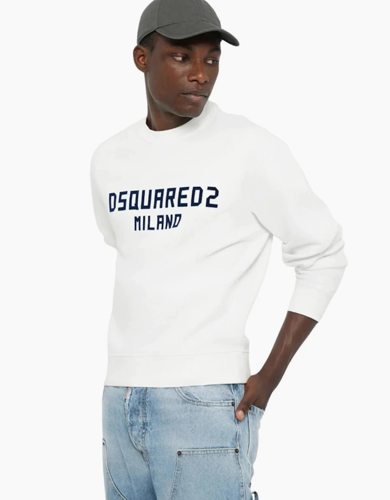 Dsquared2 Milano Logo Sweatshirt in White