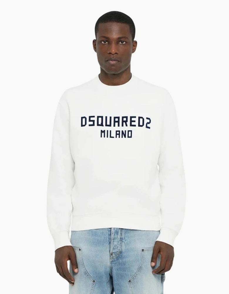 Dsquared2 Milano Logo Sweatshirt in White