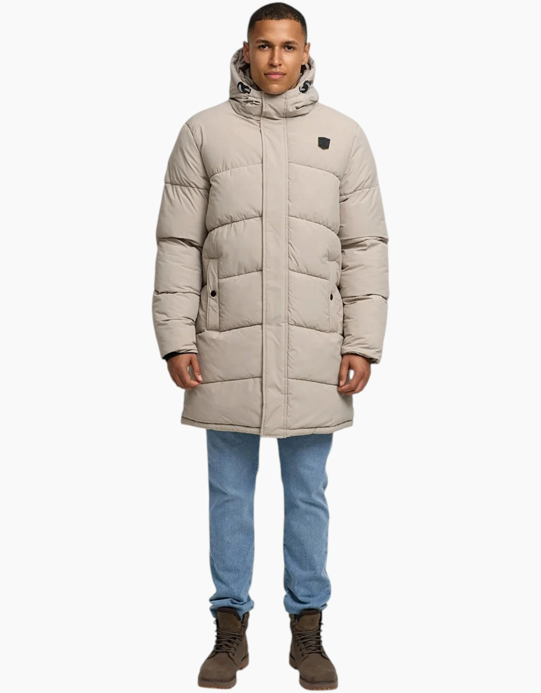 Indicode Mens Parka INPazze Jacket Puffer Hooded Ultra Warm Waterproof Long Coat