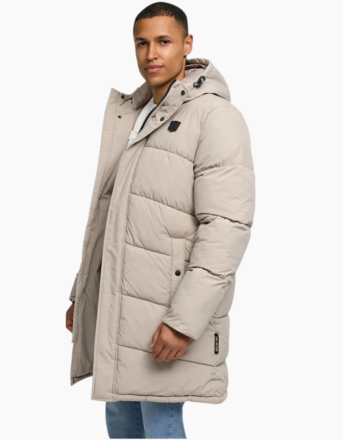 Indicode Mens Parka INPazze Jacket Puffer Hooded Ultra Warm Waterproof Long Coat