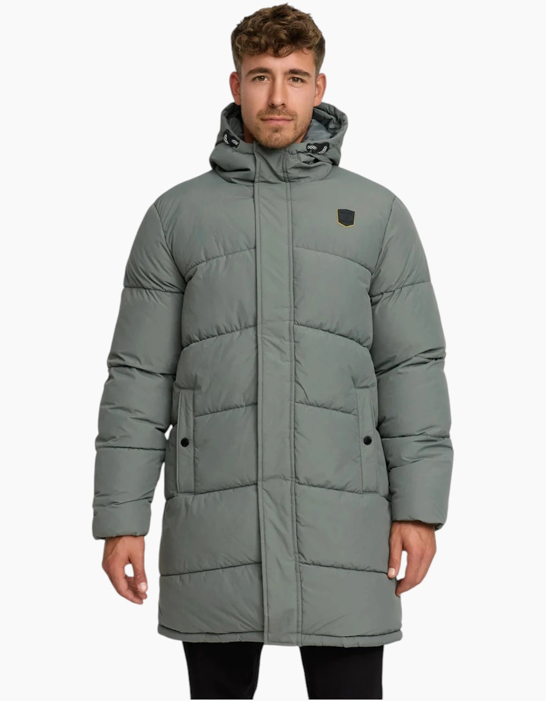 Indicode Mens Parka INPazze Jacket Puffer Hooded Ultra Warm Waterproof Long Coat