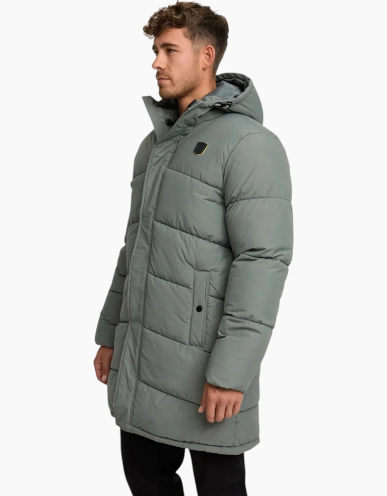 Indicode Mens Parka INPazze Jacket Puffer Hooded Ultra Warm Waterproof Long Coat