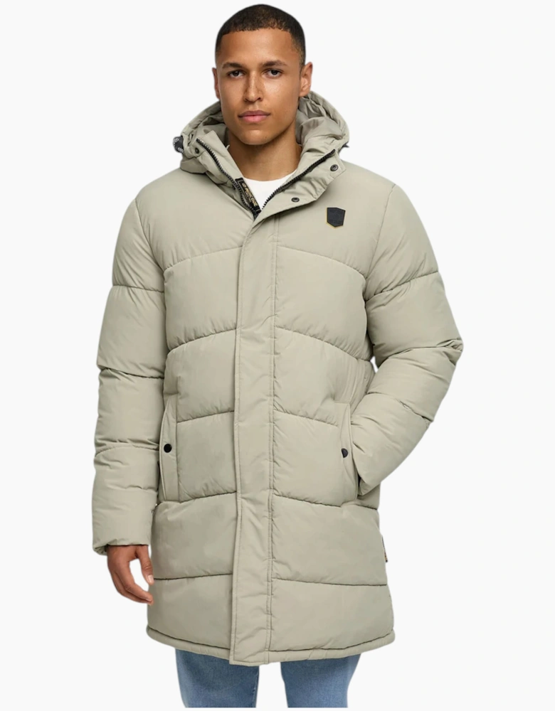 Indicode Mens Parka INPazze Jacket Puffer Hooded Ultra Warm Waterproof Long Coat