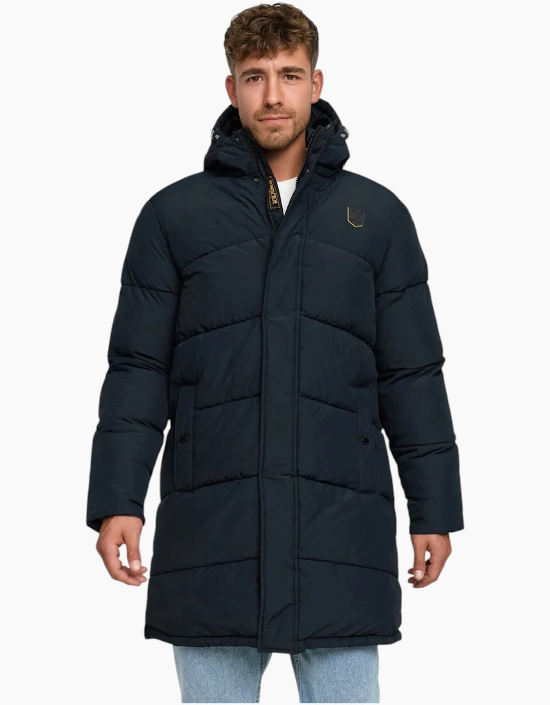 Indicode Mens Parka INPazze Jacket Puffer Hooded Ultra Warm Waterproof Long Coat