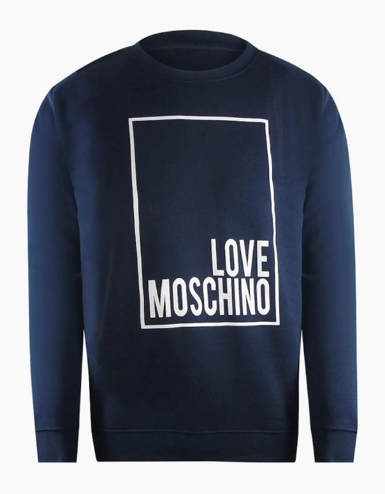 Love Moschino Box Logo Sweatshirt in Navy