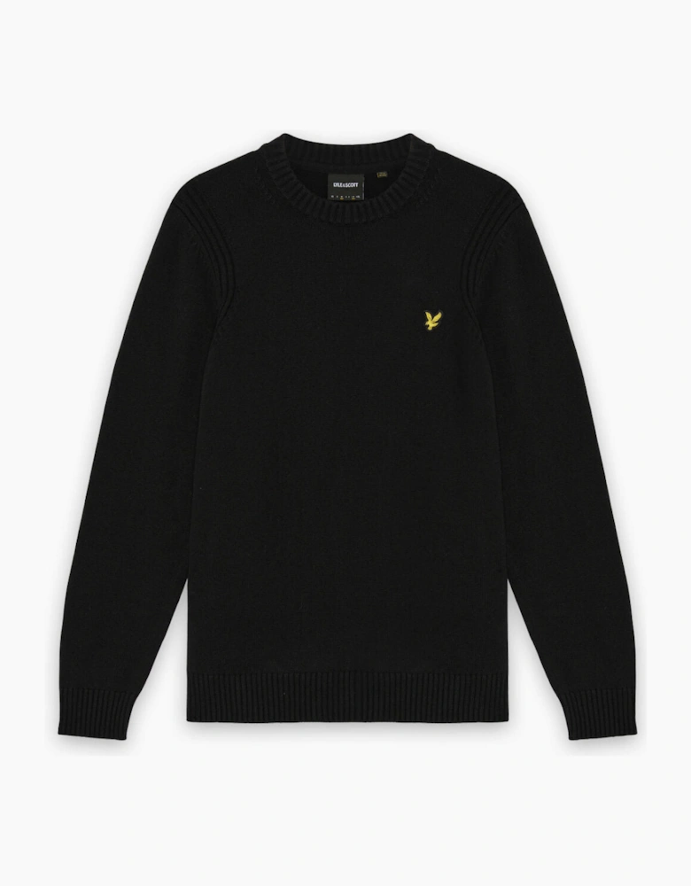 Rib Detail Crew Neck Jumper