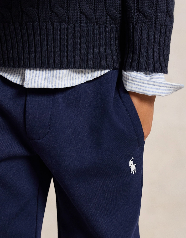 Ralph Lauren Boys Double Knit Tech Joggers in Navy