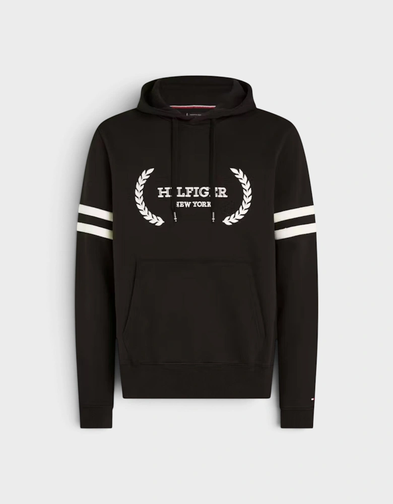 Laurel Monotype Hoodie Black