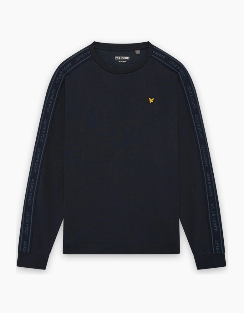 Jacquard Tape Crew Neck Sweatshirt