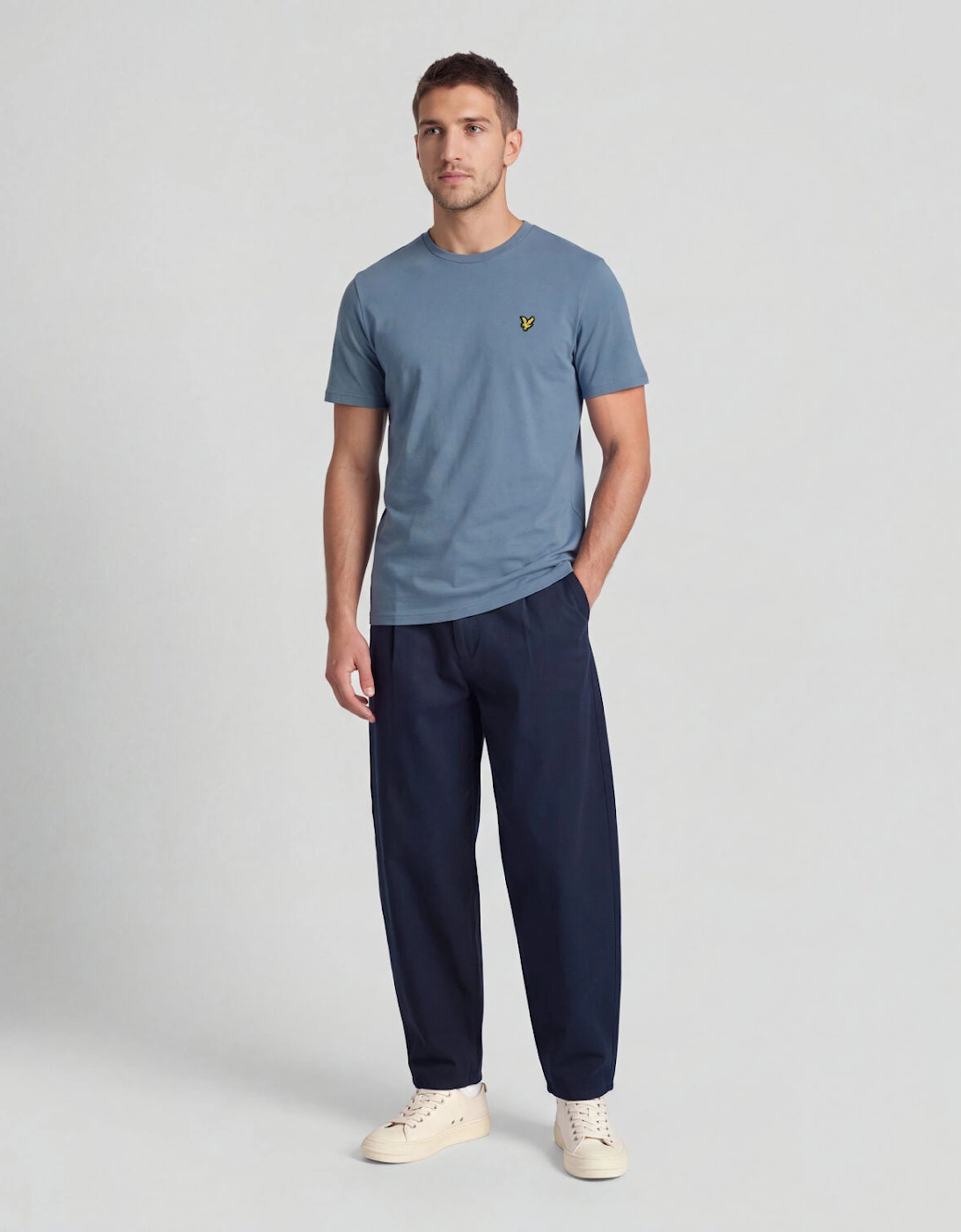 Lyle & Scott Blue Plain T-Shirt Power - M - Image 4