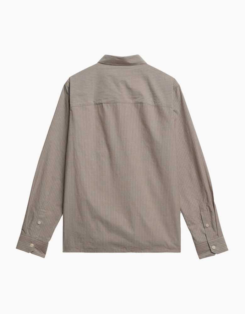 Wax London Halcomb Broken Stripe Long Sleeve Shirt