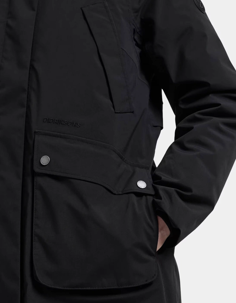 Didriksons Womens Melody Long Parka 2 - Black 060