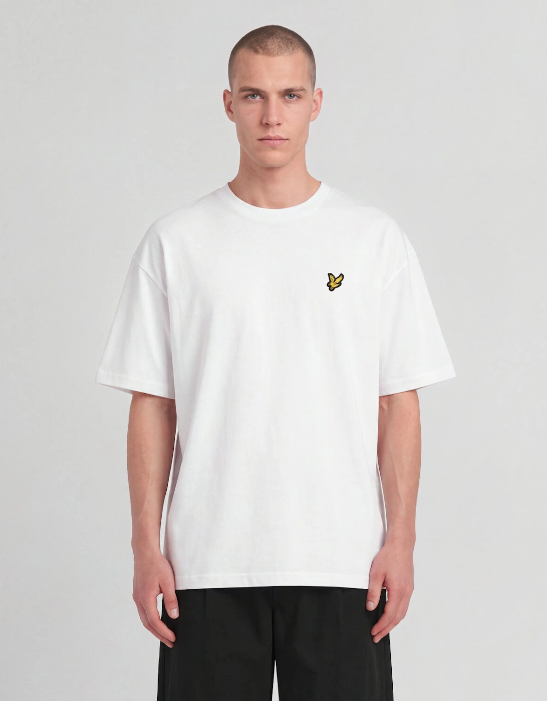Lyle & Scott Ultra Soft Oversized T-Shirt, White, Size S, Men - Image 3