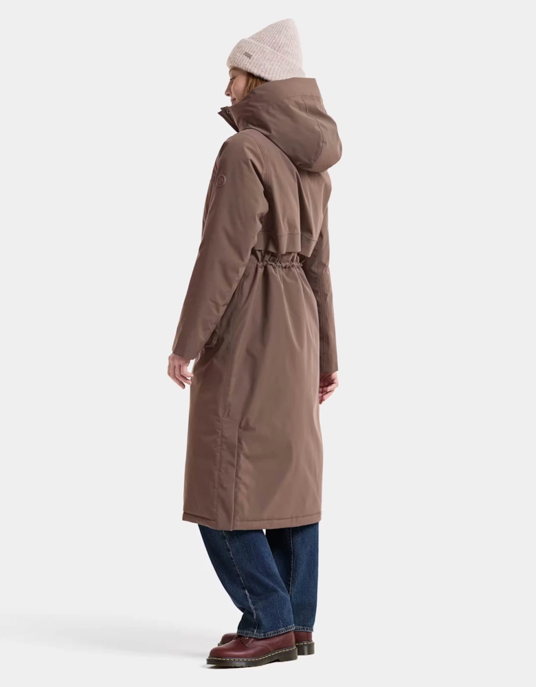 Didriksons Womens Melody Long Parka 2 - Mocha Brown F07