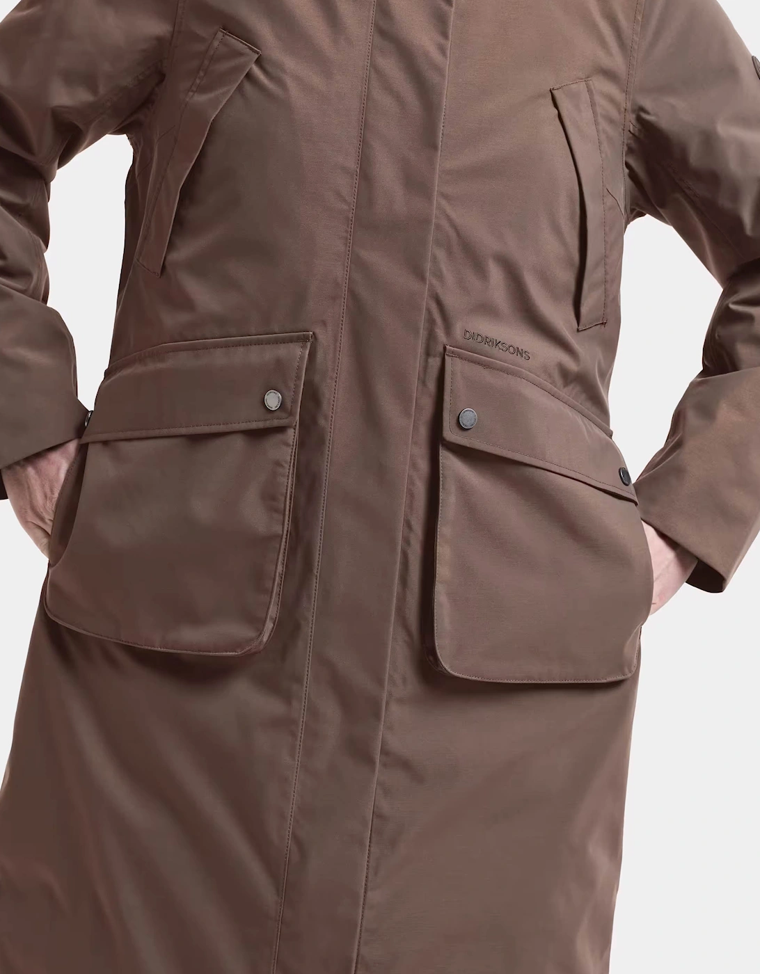 Didriksons Womens Melody Long Parka 2 - Mocha Brown F07