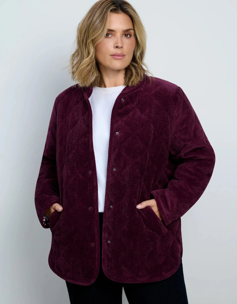 Burgundy Quilted Jacket