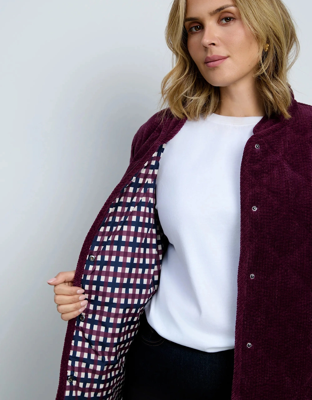 Burgundy Quilted Jacket