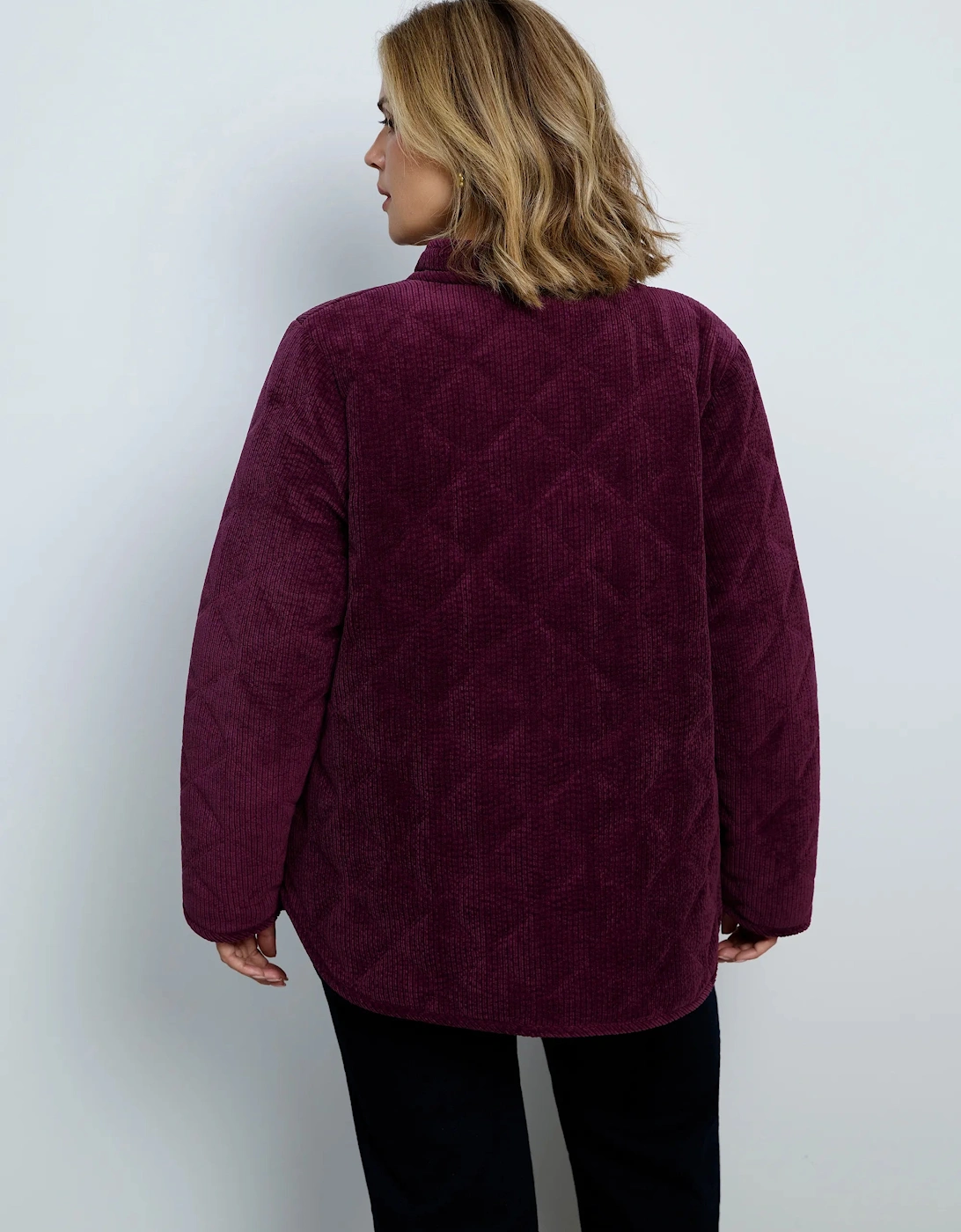 Burgundy Quilted Jacket