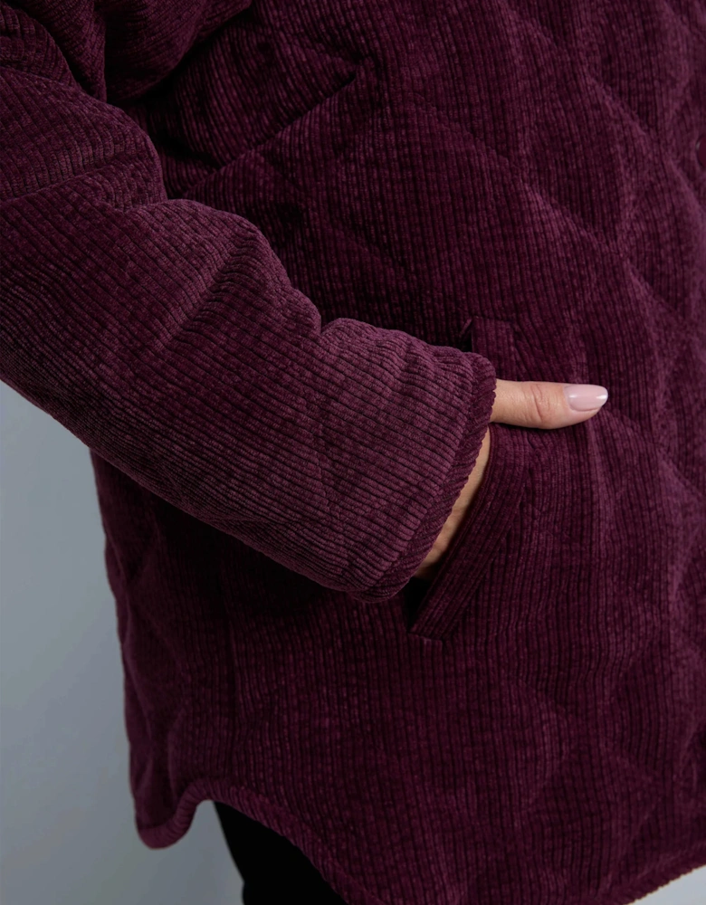 Burgundy Quilted Jacket