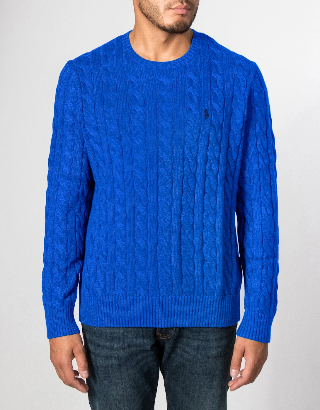 Regular Fit Cable Knit Cotton Jumper