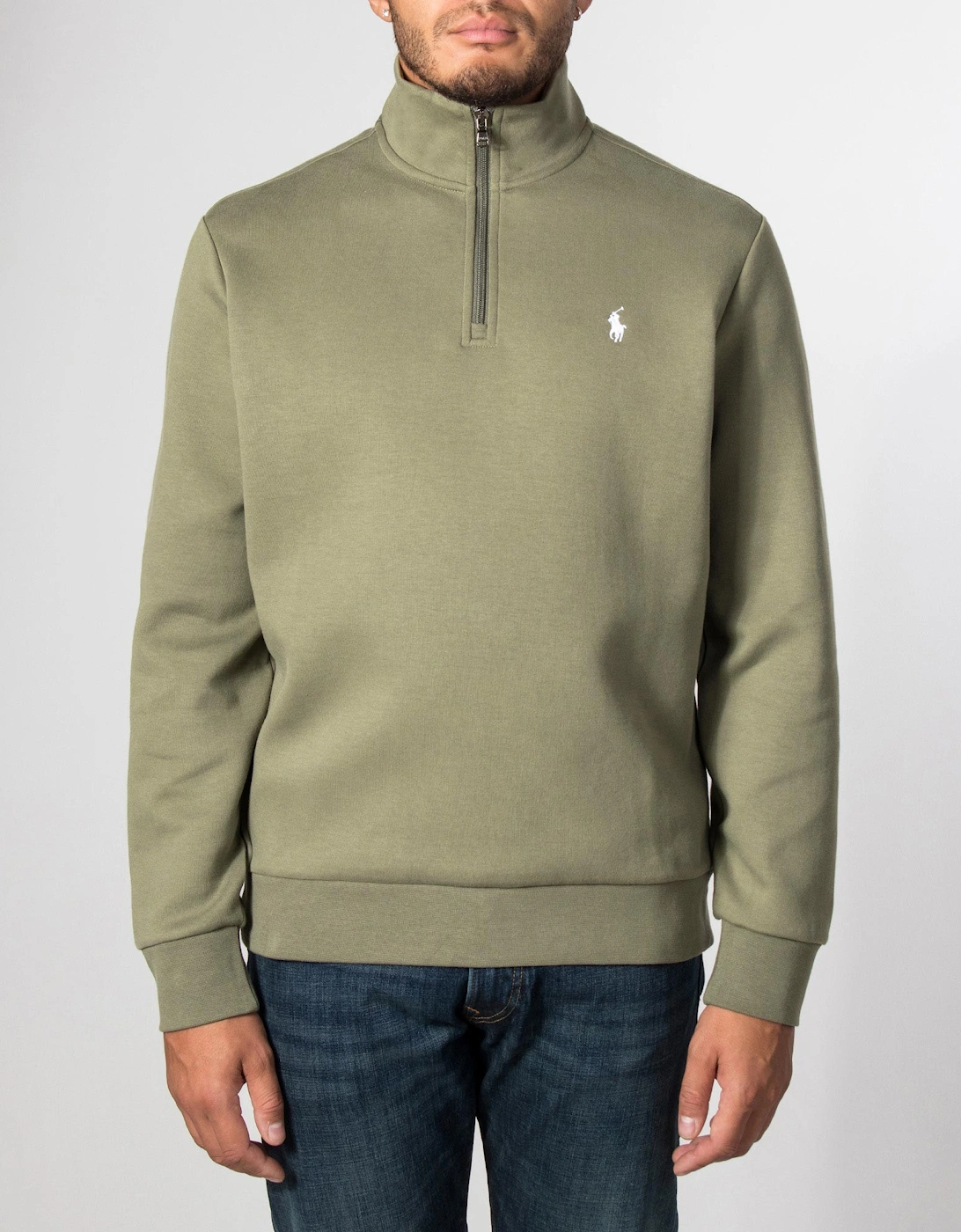 Double-Knit Quarter Zip Sweatshirt