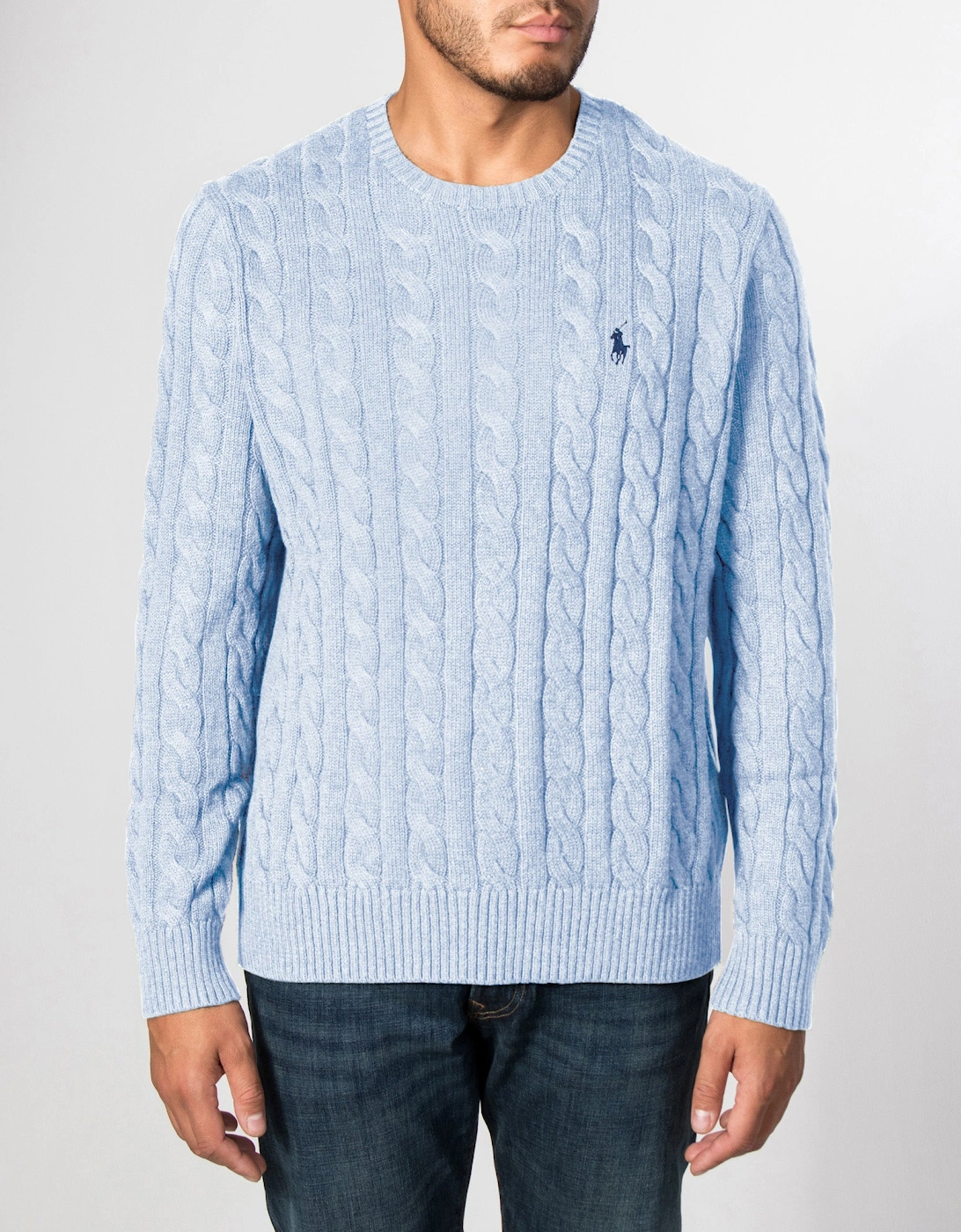 Regular Fit Cable Knit Cotton Jumper