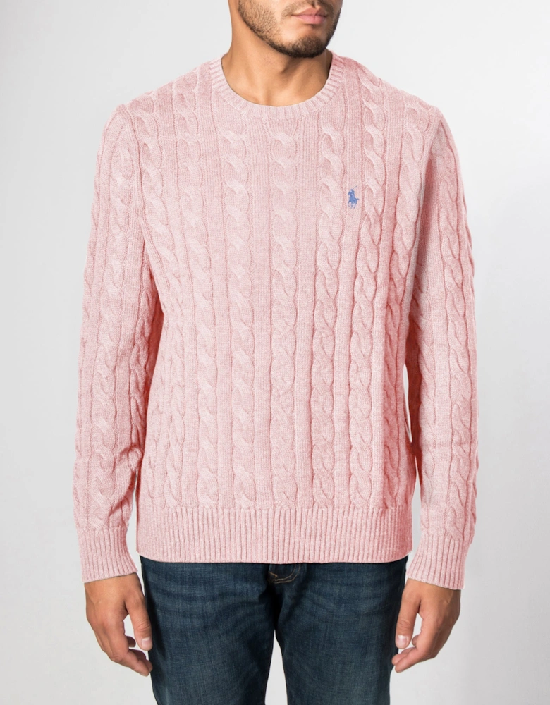 Regular Fit Cable Knit Cotton Jumper