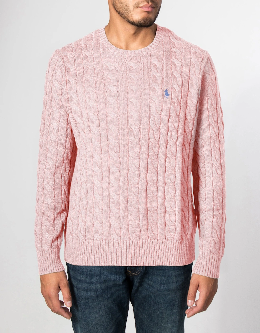Regular Fit Cable Knit Cotton Jumper