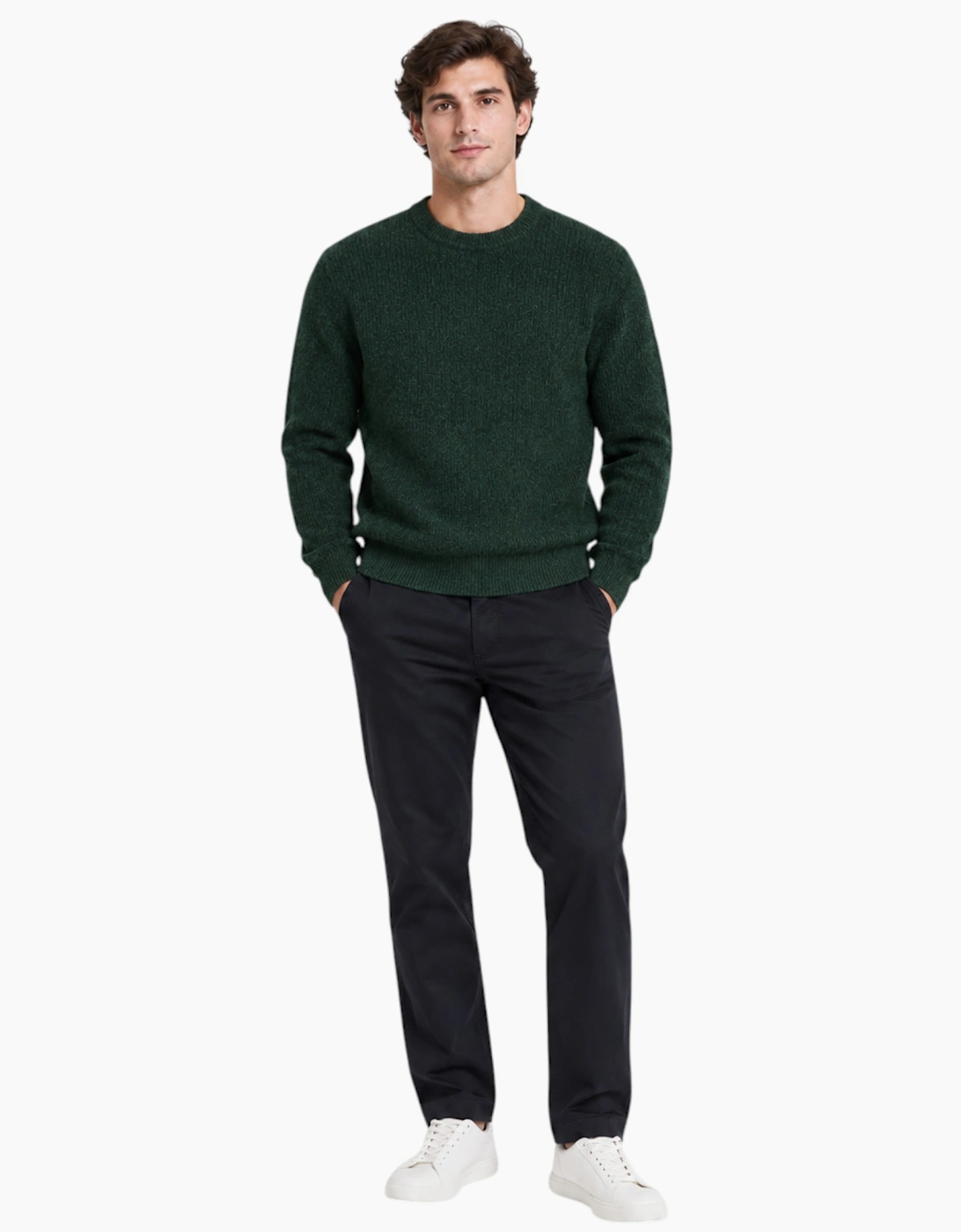 M&S Mens Supersoft Jumper with Wool Regular Fit Long Sleeve Sweatshirt