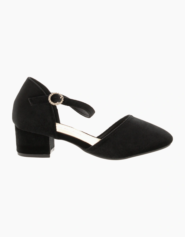 Princess Stardust Girls Sandals Strappy Georgia Buckle black UK Size