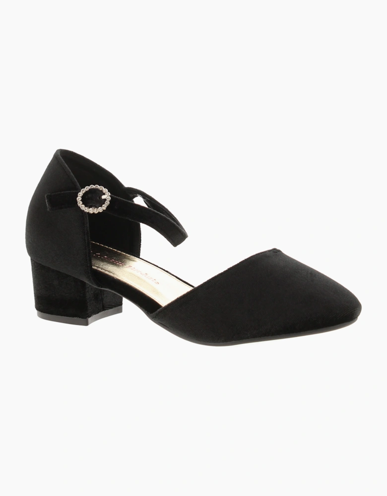 Princess Stardust Girls Sandals Strappy Georgia Buckle black UK Size