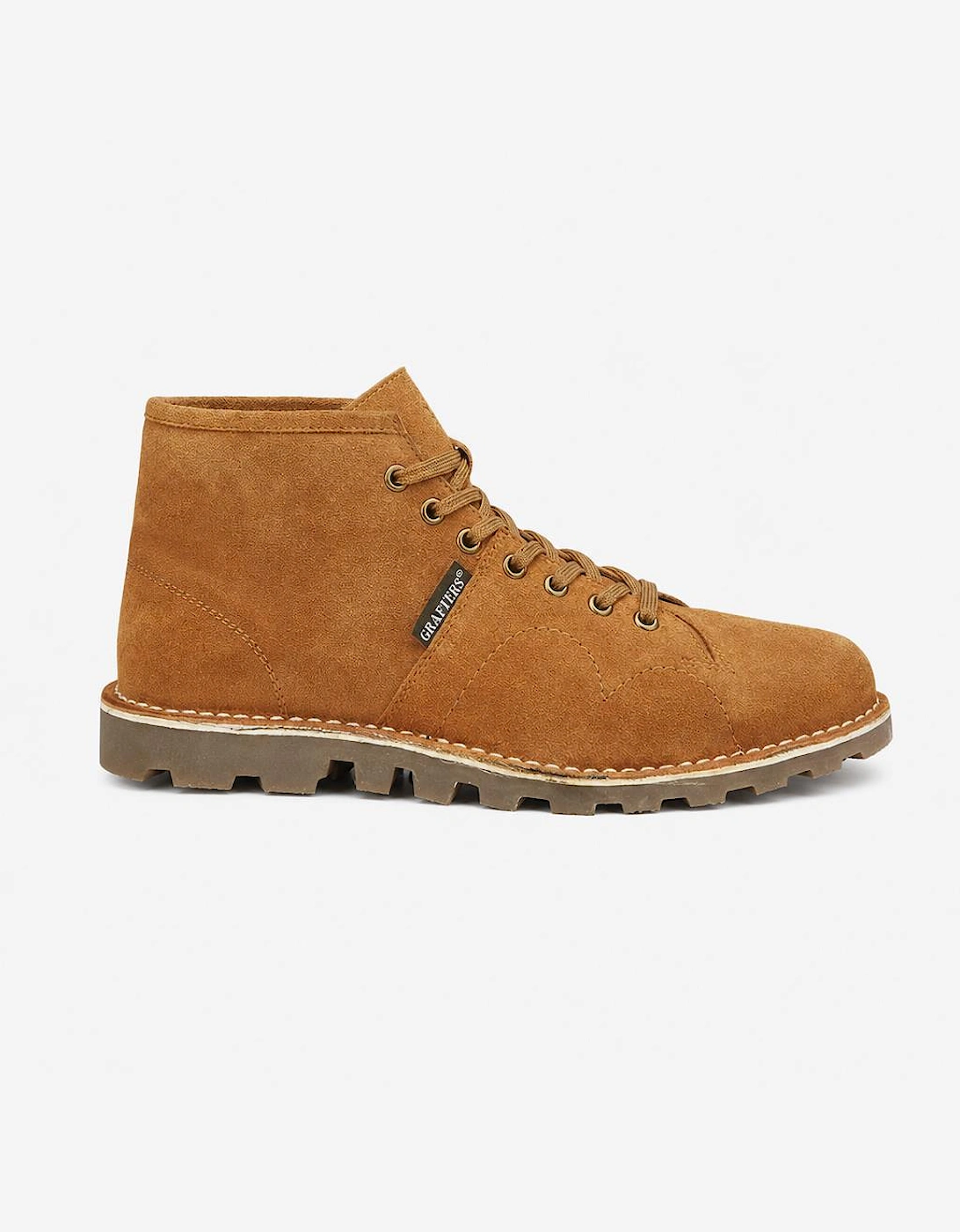 Grafters Unisex Suede Monkey Boots Tan