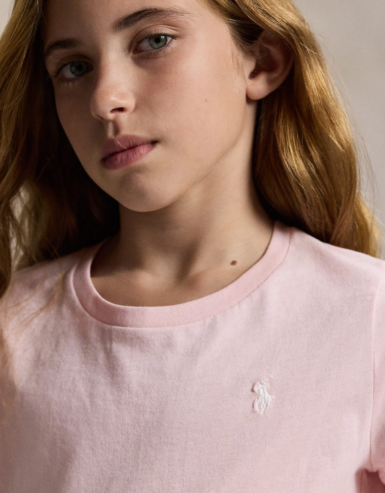 Ralph Lauren Girls Logo T-Shirt in Pink