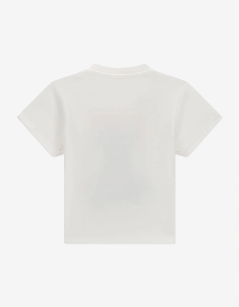 Guess Kids Teddy Bear Logo T-Shirt in White