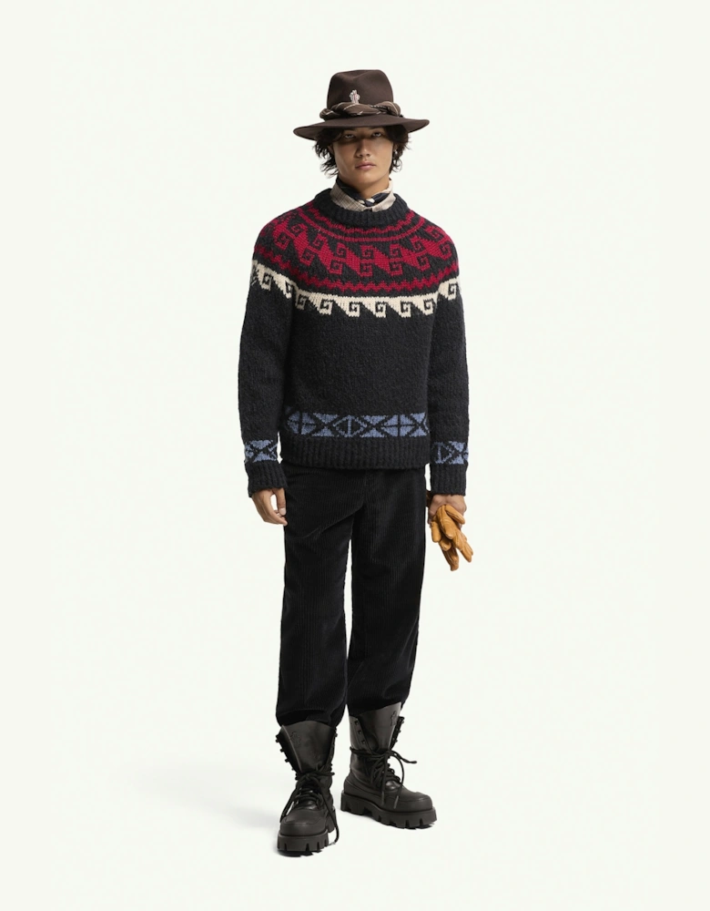 Woven Winter Sweater Navy