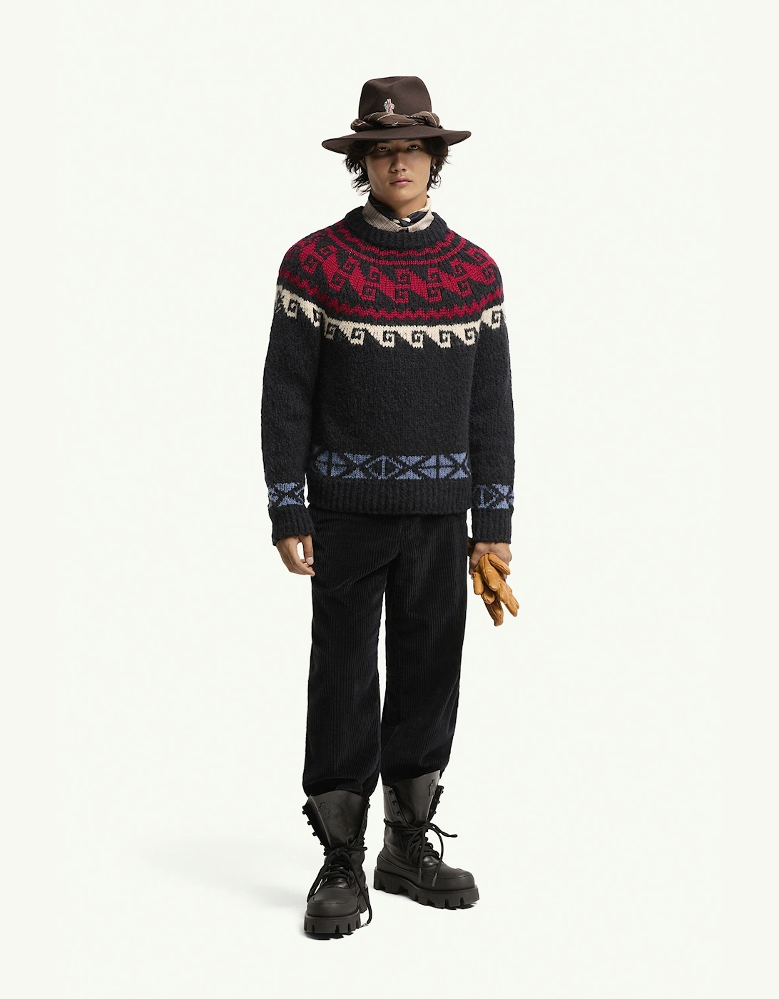 Woven Winter Sweater Navy