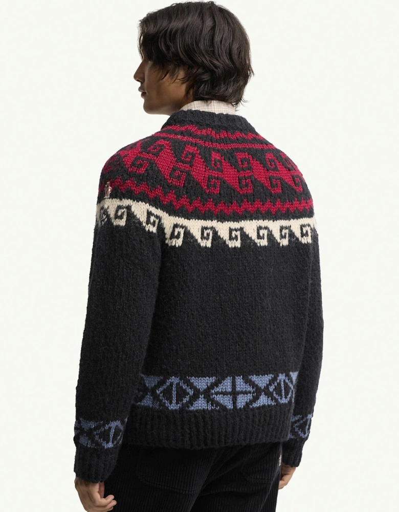 Woven Winter Sweater Navy