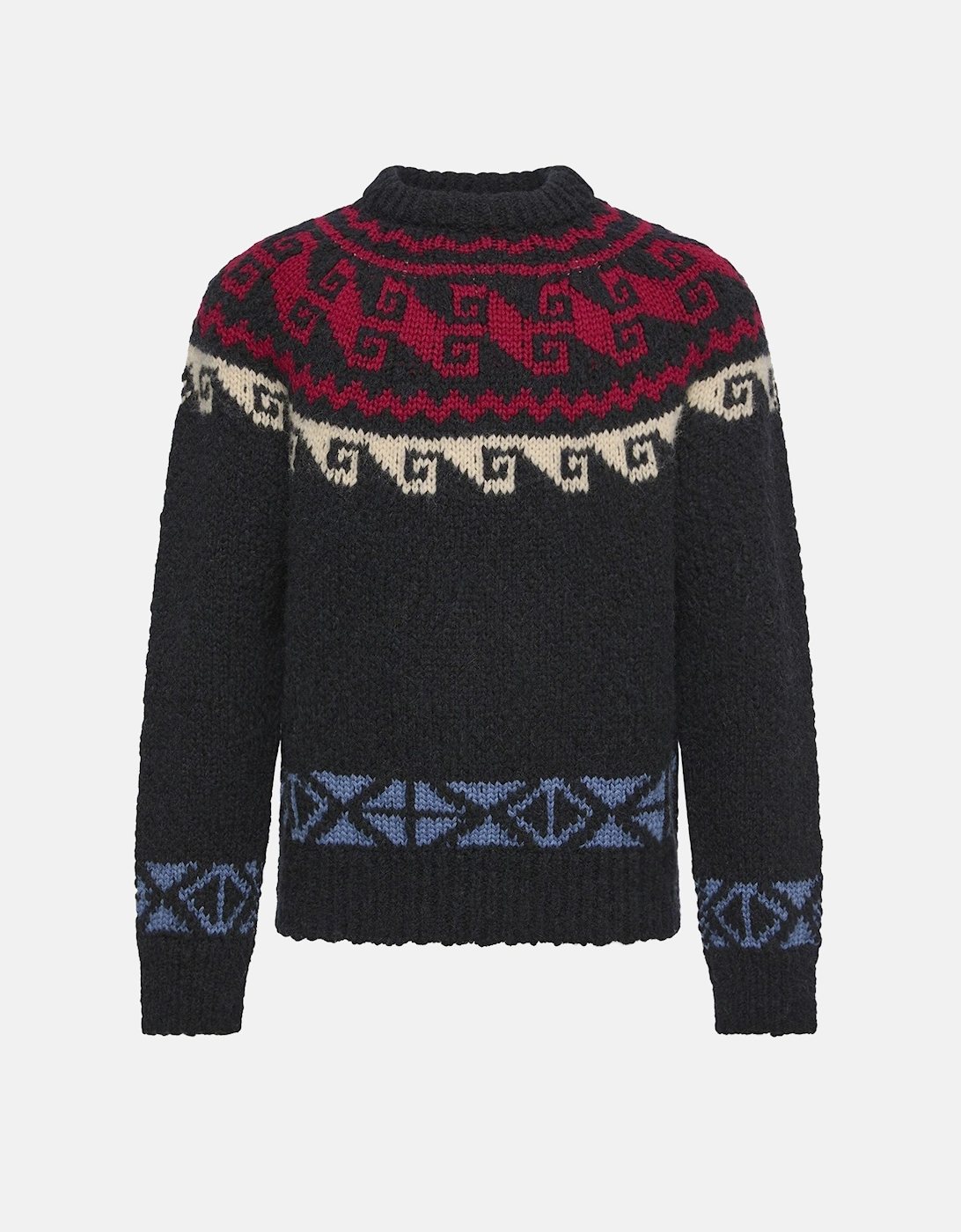 Woven Winter Sweater Navy