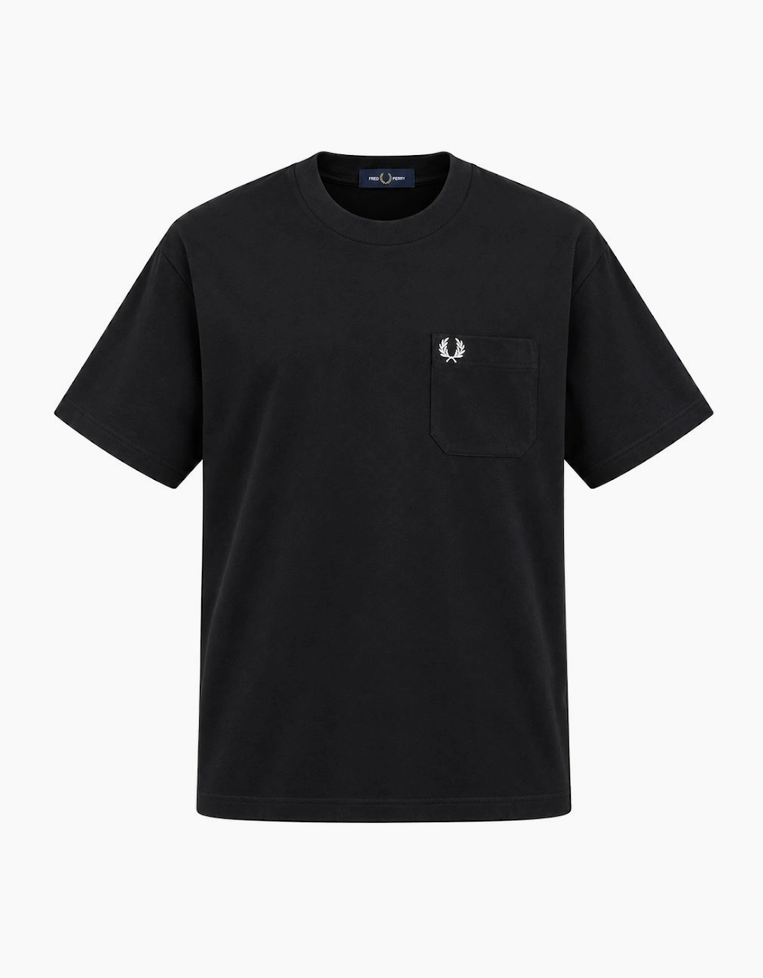 Fred Perry Men's Black Relaxed Fit T-Shirt In Cotton, Size M - Image 4