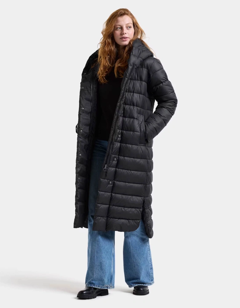 Didriksons Womens Stella Long Parka 6 - Black 060