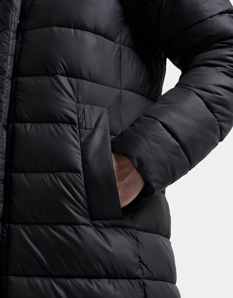 Didriksons Womens Stella Long Parka 6 - Black 060