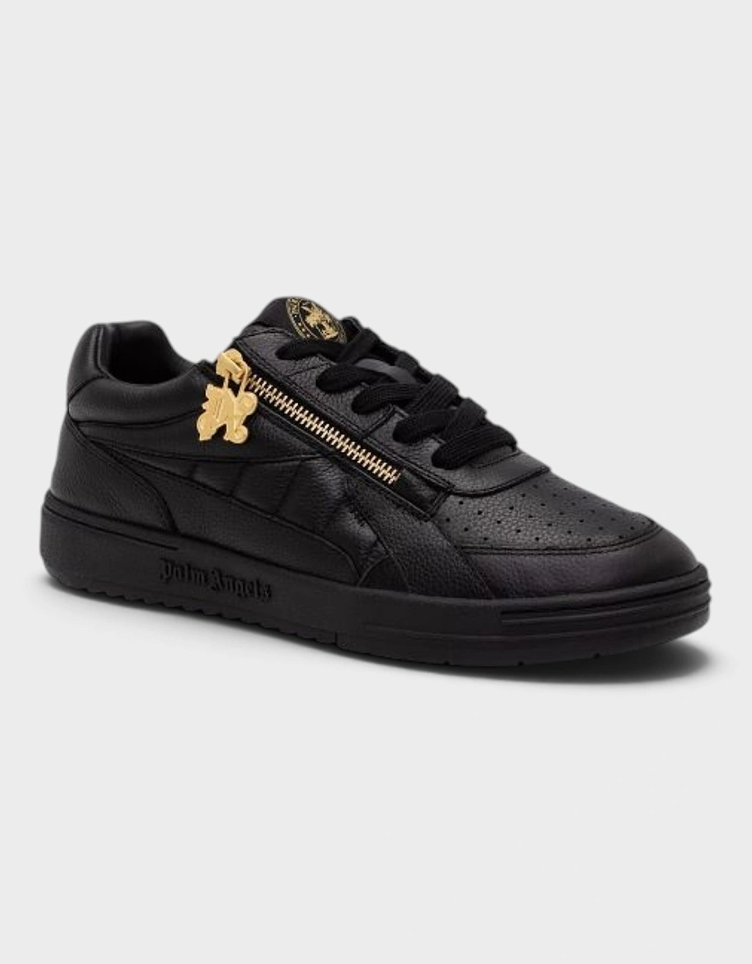 PA Side Zip University Sneakers Black Gold
